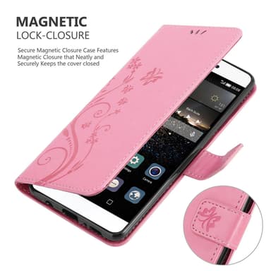 Huawei P8 Pungetui Cover Case (Lyserød)