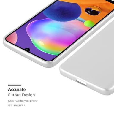 Samsung Galaxy A31 Cover Etui Case (Sølv)