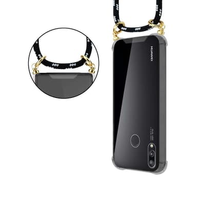 Huawei P20 LITE 2018 / NOVA 3E Etui Cover Kæde (Sort)