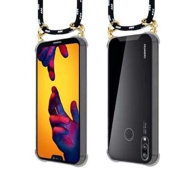 Huawei P20 LITE 2018 / NOVA 3E Etui Cover Kæde (Sort)