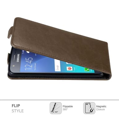 Samsung Galaxy J5 2015 Pungetui Flip Cover (Brun)