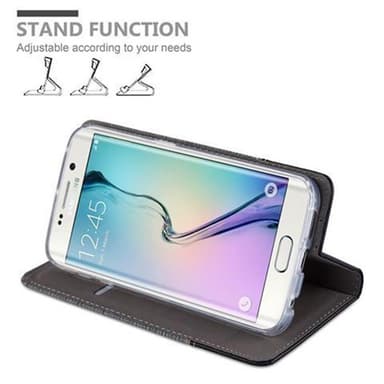 Samsung Galaxy S6 EDGE Pungetui Cover Case (Grå)