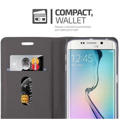 Samsung Galaxy S6 EDGE Pungetui Cover Case (Grå)
