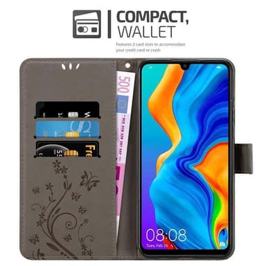 Huawei P30 LITE Pungetui Cover Case (Grå)