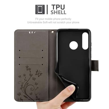 Huawei P30 LITE Pungetui Cover Case (Grå)