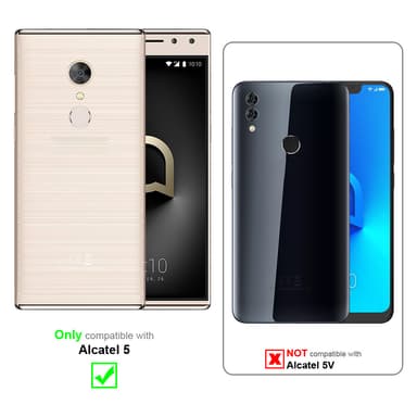 Alcatel 5 Cover Etui Case (Rød)