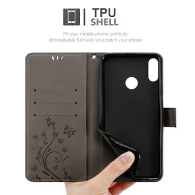 Honor 8X Pungetui Cover Case (Grå)