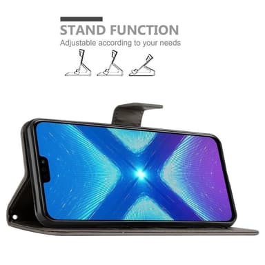 Honor 8X Pungetui Cover Case (Grå)