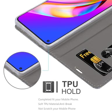 Oppo A94 5G Pungetui Cover Case (Grå)