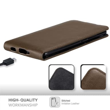 HTC U ULTRA Pungetui Flip Cover (Brun)