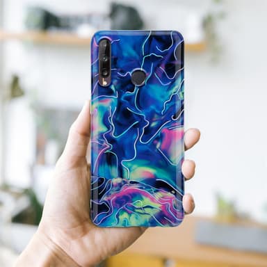 Huawei P40 LITE E Pungetui Cover Case (Blå)