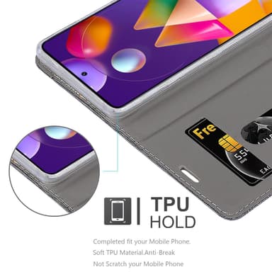 Samsung Galaxy M31s Pungetui Cover Case (Grå)
