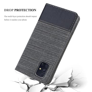 Samsung Galaxy M31s Pungetui Cover Case (Grå)