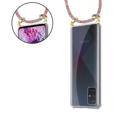 Samsung Galaxy A71 4G Etui Cover Kæde (Rød)