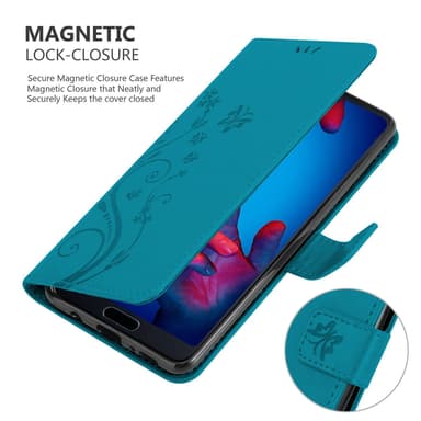 Huawei P20 Pungetui Cover Case (Blå)