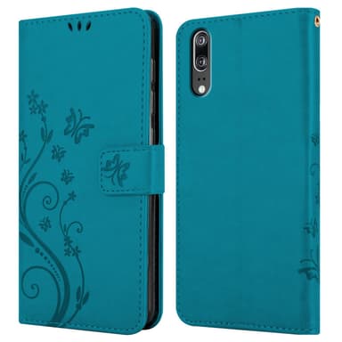 Huawei P20 Pungetui Cover Case (Blå)