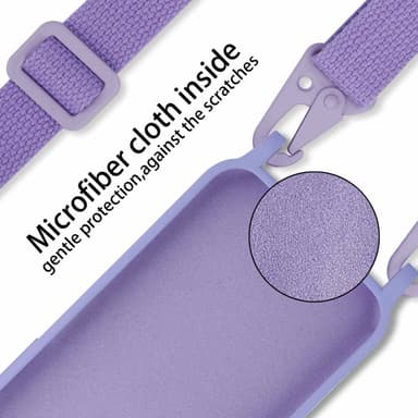 Samsung Galaxy A21s Etui Cover Kæde (Lilla)