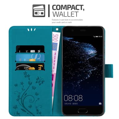 Huawei P10 PLUS Pungetui Cover Case (Blå)