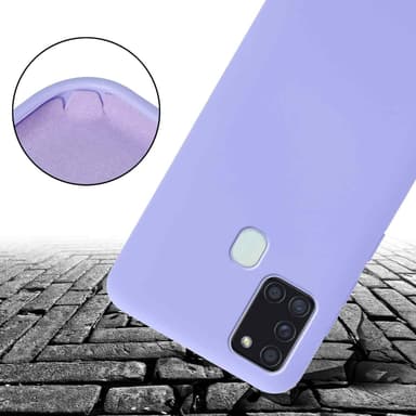 Samsung Galaxy A21s Etui Cover Kæde (Lilla)