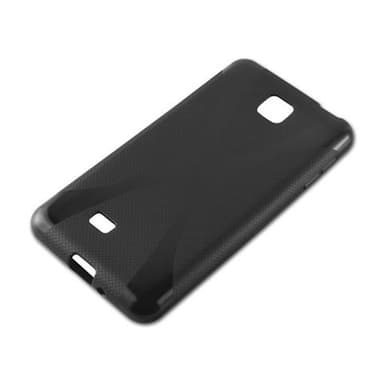LG OPTIMUS F5 / LUCID 2 Etui Case Cover (Sort)