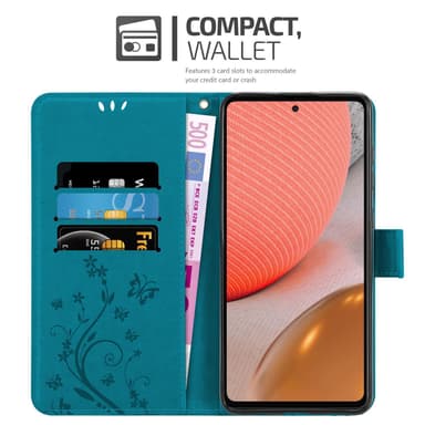 Samsung Galaxy A72 4G / 5G Pungetui Cover Case (Blå)