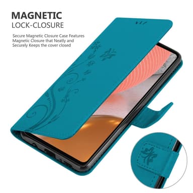 Samsung Galaxy A72 4G / 5G Pungetui Cover Case (Blå)