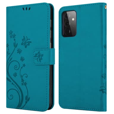 Samsung Galaxy A72 4G / 5G Pungetui Cover Case (Blå)