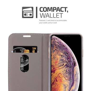 iPhone XS MAX Pungetui Cover Case (Grå)