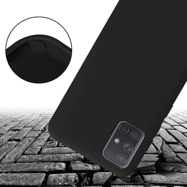Samsung Galaxy A71 4G Etui Cover Kæde (Sort)