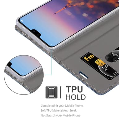 Huawei P20 PRO / P20 PLUS Pungetui Cover Case (Blå)