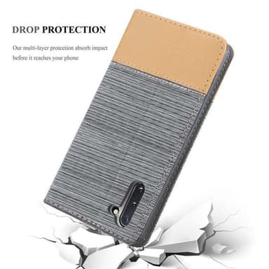 Samsung Galaxy NOTE 10 Pungetui Cover Case (Grå)
