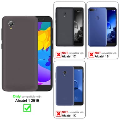 Alcatel 1 2019 Cover Etui Case (Rød)