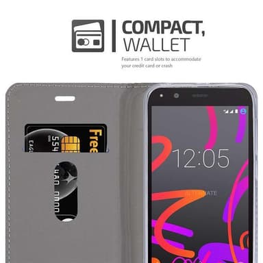 BQ Aquaris M5 Pungetui Cover Case (Grå)