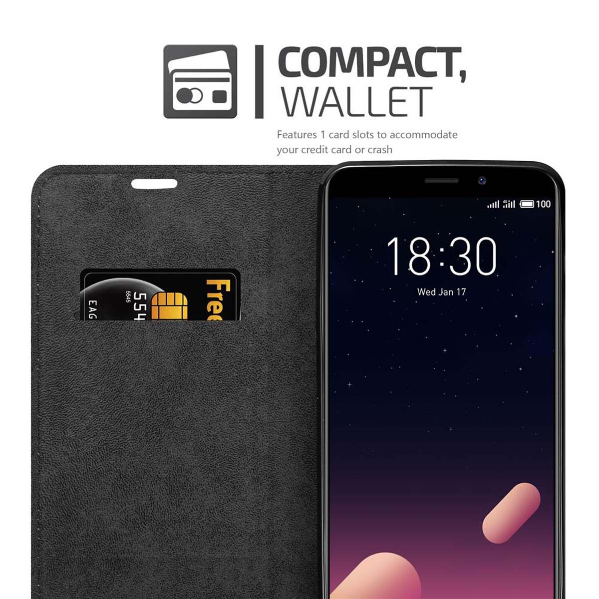 MEIZU M6S Cover Etui Case (Sort)