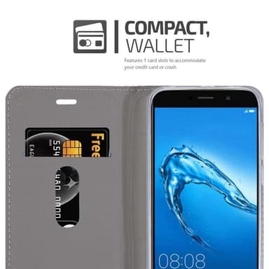 Huawei Enjoy 7 PLUS Pungetui Cover Case (Grå)