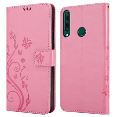 Huawei Y6P Pungetui Cover Case (Lyserød)