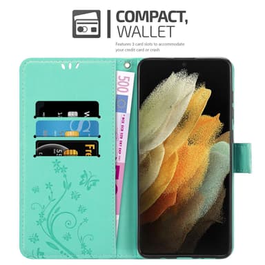 Samsung Galaxy S21 ULTRA Pungetui Cover Case (Turkis)