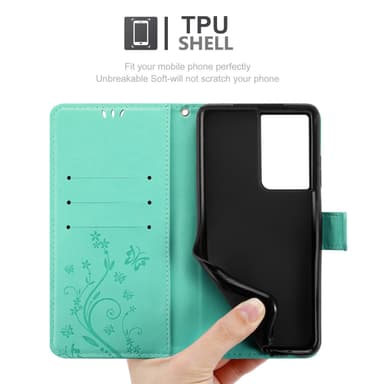 Samsung Galaxy S21 ULTRA Pungetui Cover Case (Turkis)