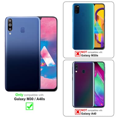 Samsung Galaxy M30 / A40s Pungetui Cover Case (Grå)