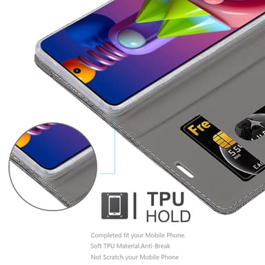 Samsung Galaxy M51 Pungetui Cover Case (Grå)