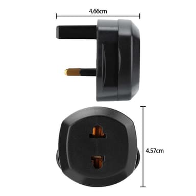 4x Stikkontaktadapter Rejsekonverter (britisk type g