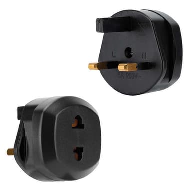 4x Stikkontaktadapter Rejsekonverter (britisk type g