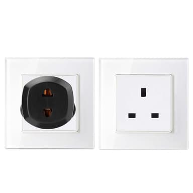 4x Stikkontaktadapter Rejsekonverter (britisk type g