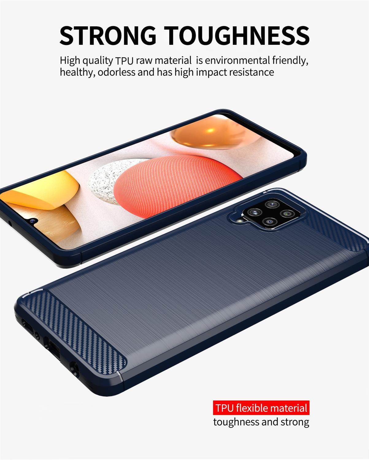 Samsung Galaxy A42 4G Cover TPU Etui (Blå)