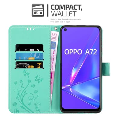 Oppo A72 Pungetui Cover Case (Turkis)