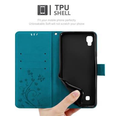 LG X POWER Pungetui Cover Case (Blå)