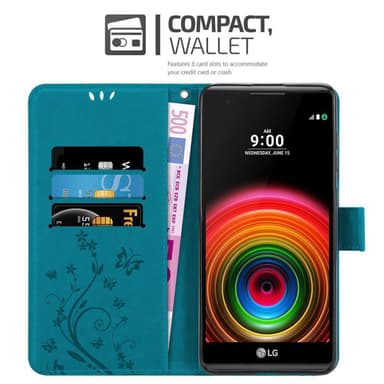 LG X POWER Pungetui Cover Case (Blå)