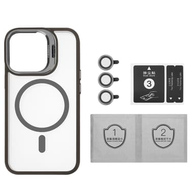 iPhone 14 PRO Cover Case Etui kompatibel MagSafe (Grå)