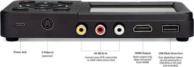 Video til digital konverter 3,5"" skærm videobåndoptager, VHS, AV, RCA, Hi8, videokamera, DVD, spillesystemer