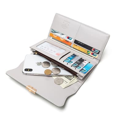Dame lang pung, pung, kortholder clutch Sort